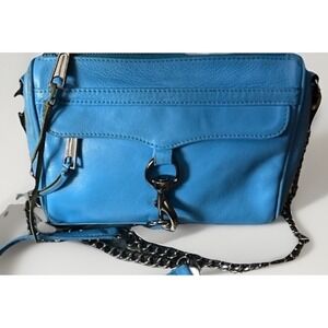 Rebecca Minkoff Mini Mac Clutch in Turquoise with Silver Hardware